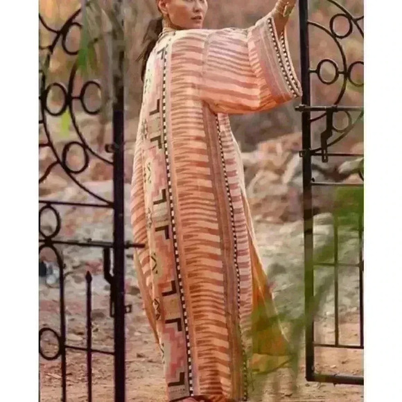 VINTAGE BOHEMIAN ROBE KIMONO - Picture 6 of 15